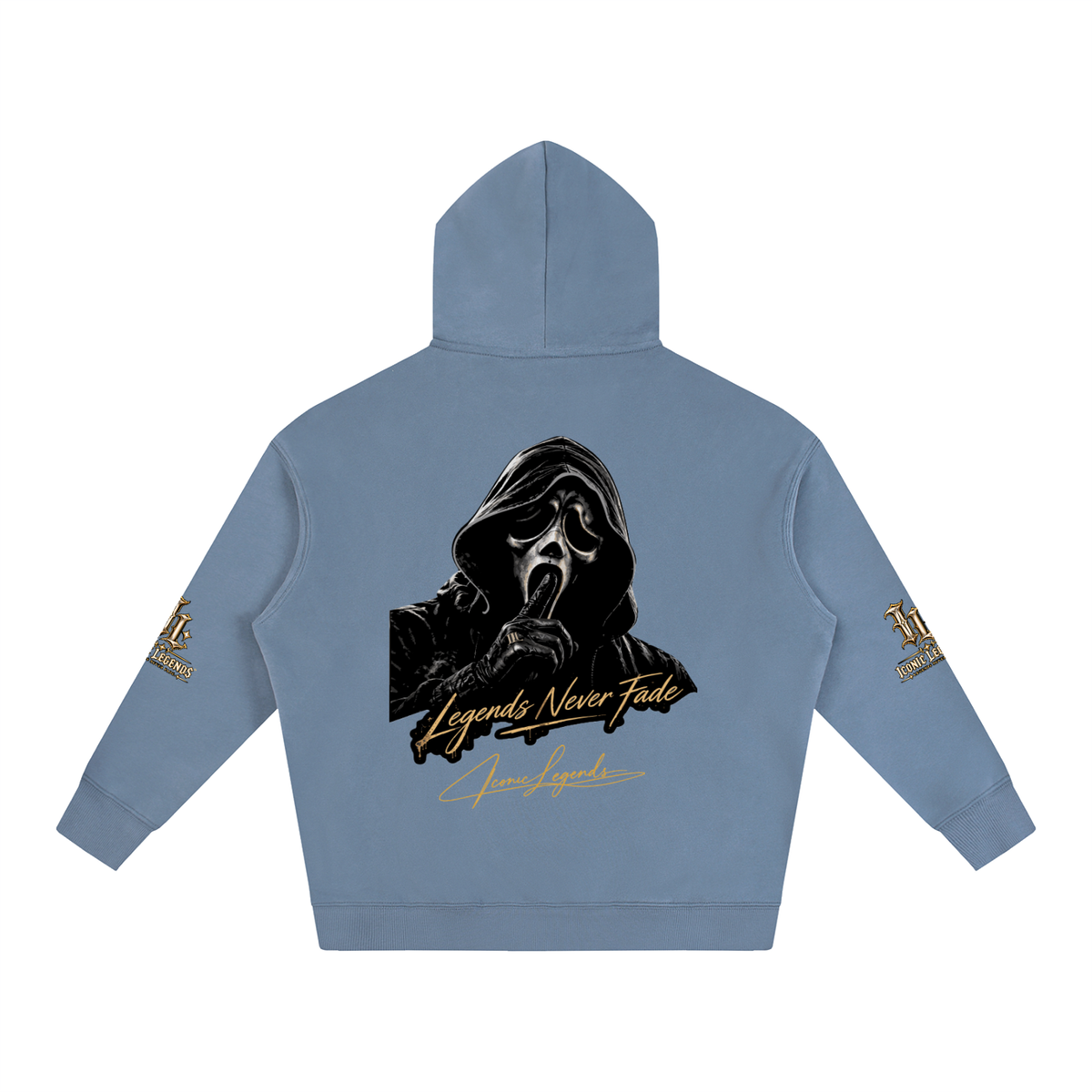 Iconic Legends - Oversized Ghostface Signature Fleeced Hoodie