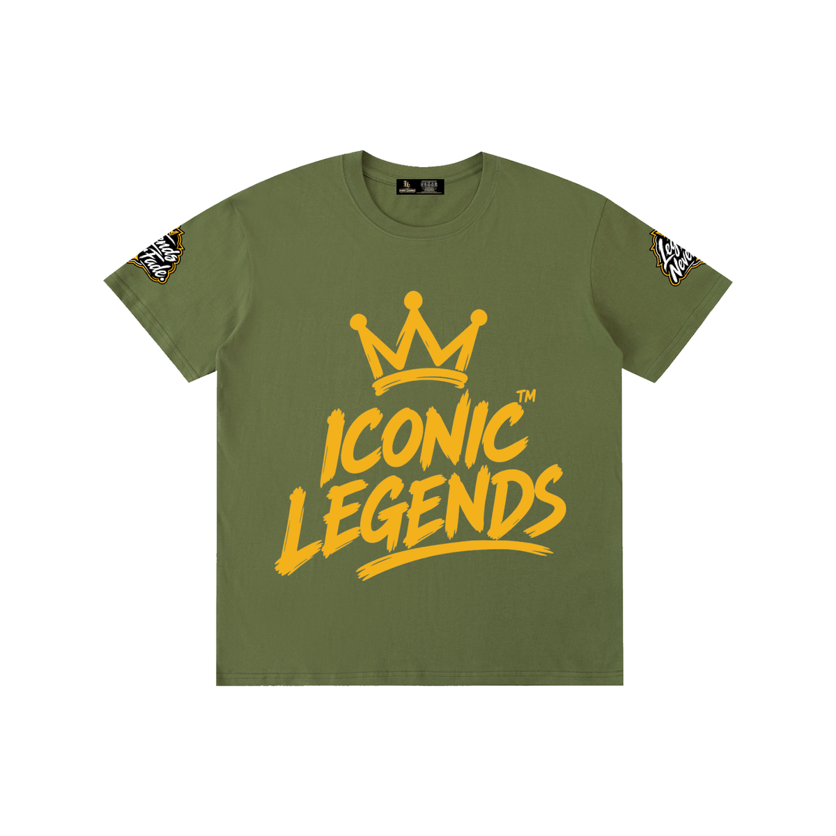 Iconic Legends - Pure Cotton Unisex Gold Crown T-Shirt