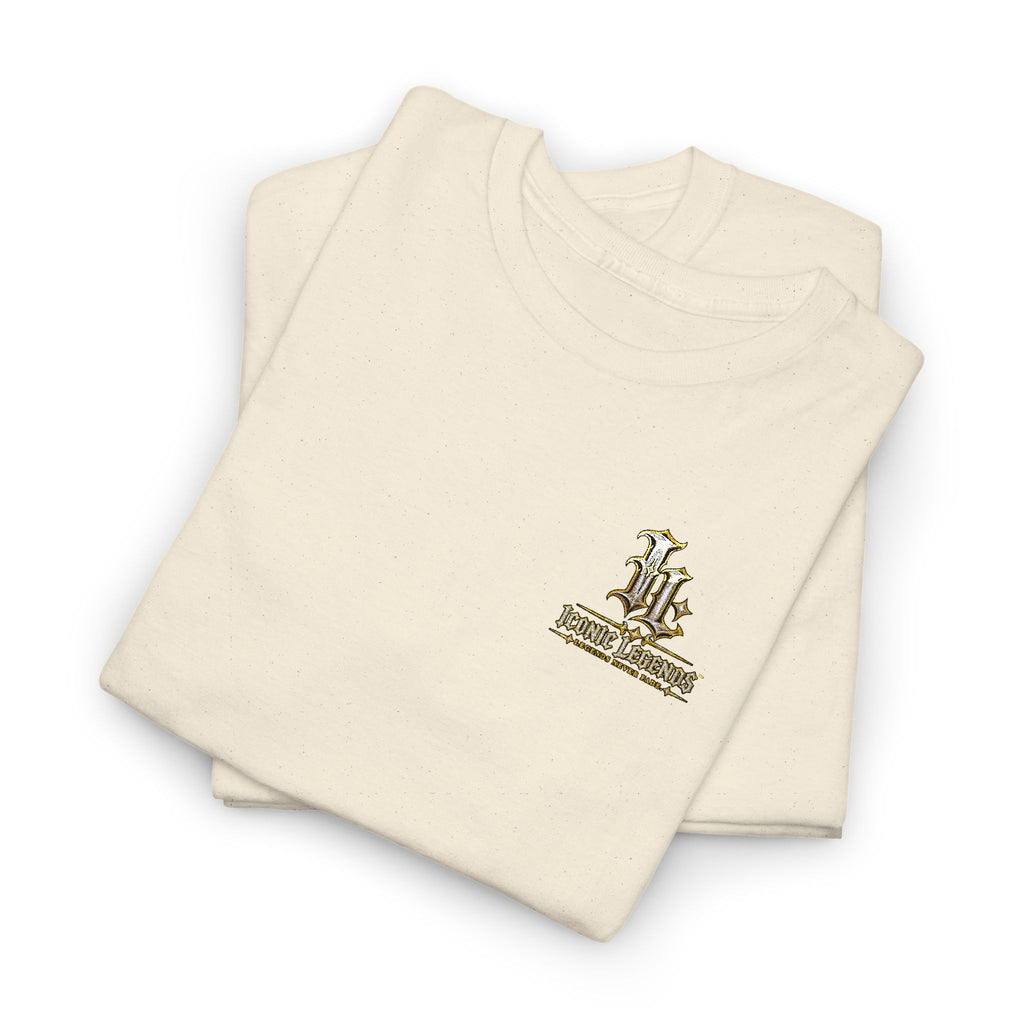 Iconic Legends Gold Signature Tee — Embroidered Premium Cotton T-Shirt