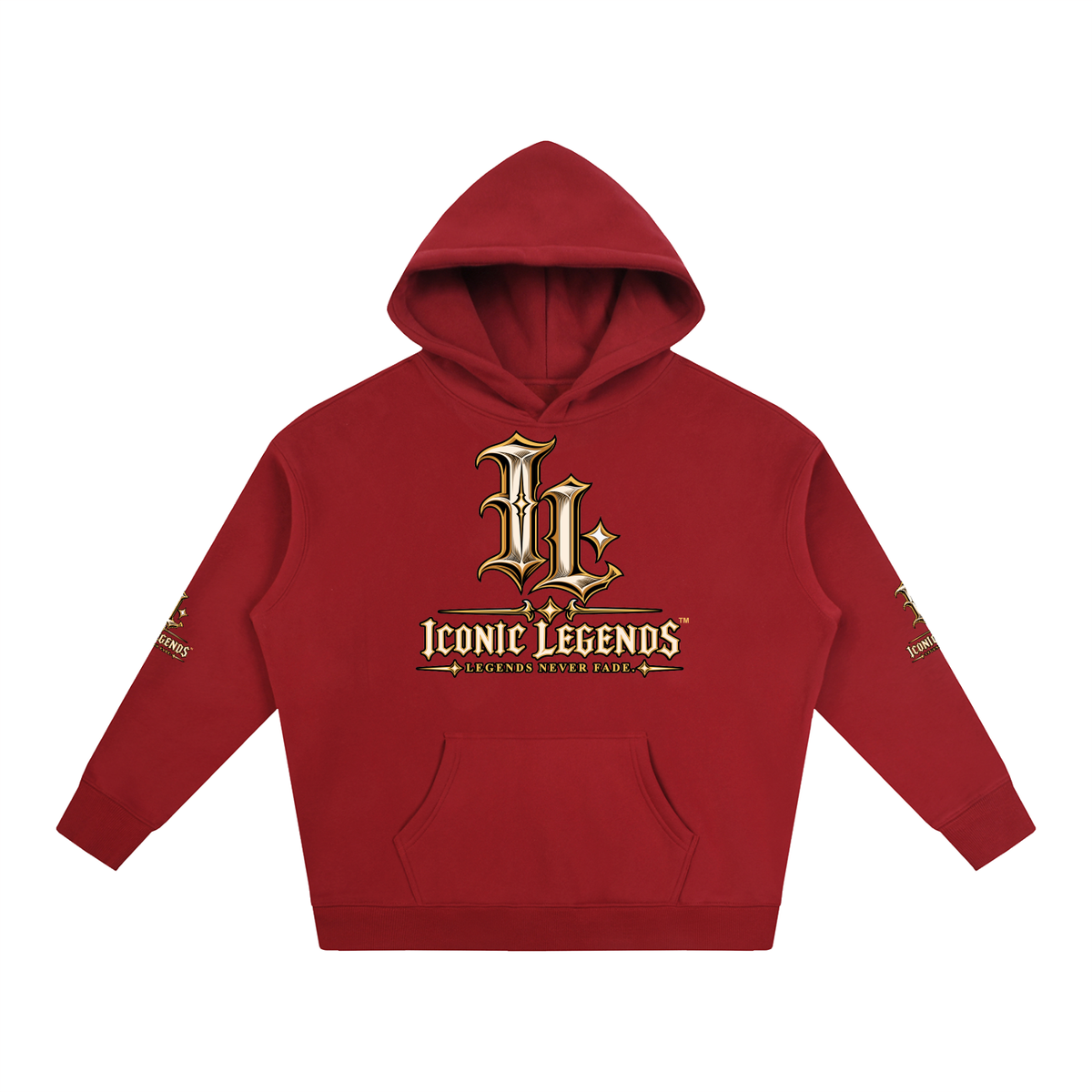 Iconic Legends - Oversized Ghostface Signature Fleeced Hoodie