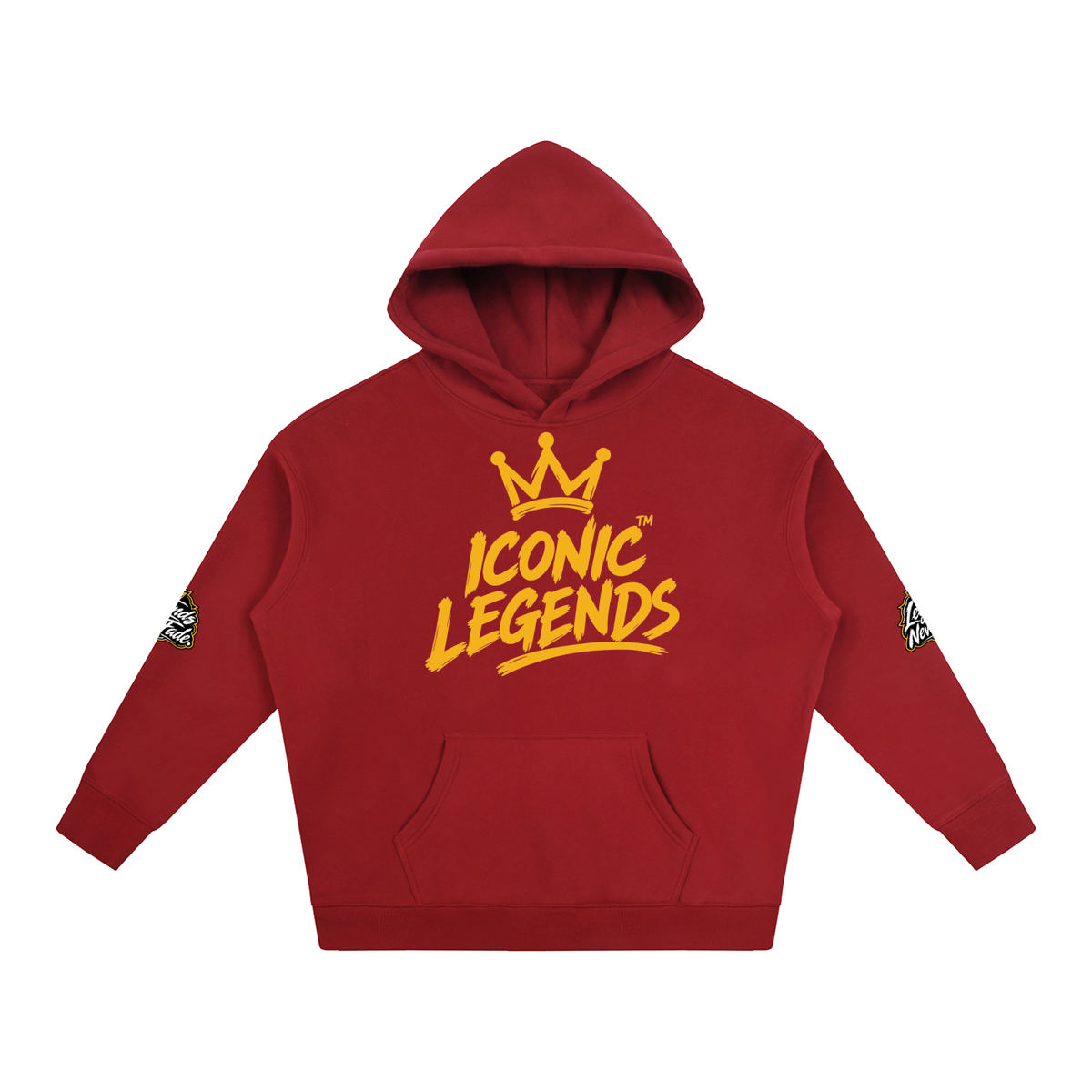 Iconic Legend - Oversize Fleeced Gold Crown Hoodie