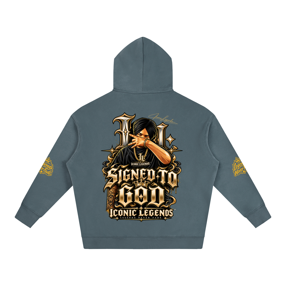 iconic Legend- Sidhu MooseWala Signed To God Hoodie