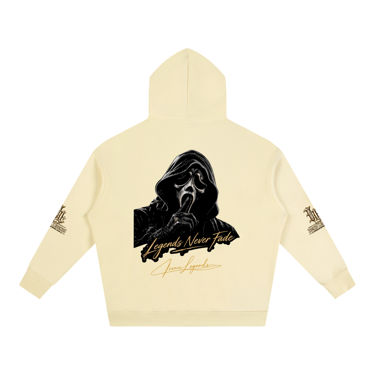 Iconic Legends - Oversized Ghostface Signature Fleeced Hoodie
