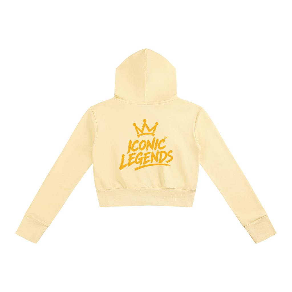Iconic Legends - Women’s Slim Crop Full Zip Hoodie