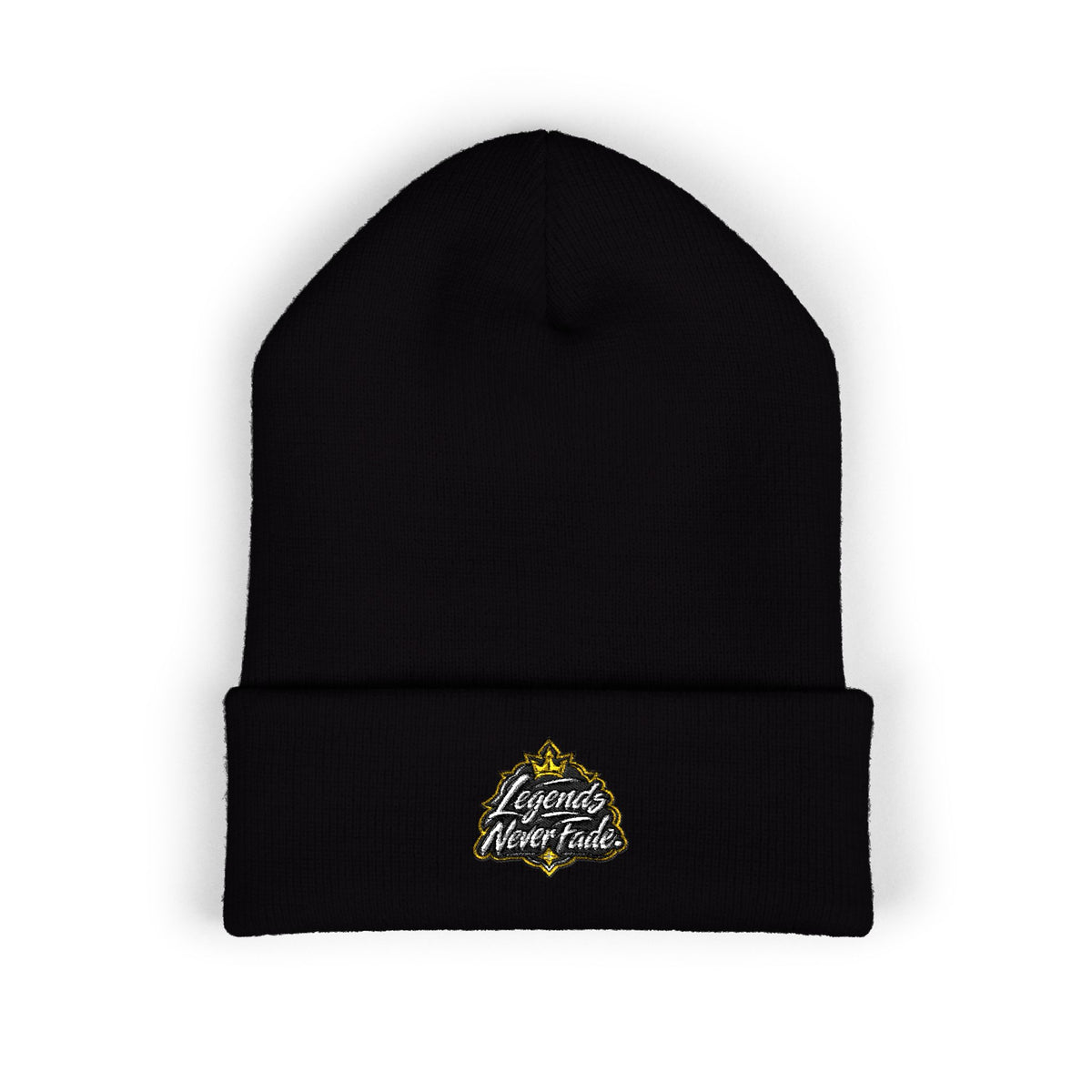Iconic Legend Embroidered 'Choose Your Vibes' Classic Cuffed Beanie
