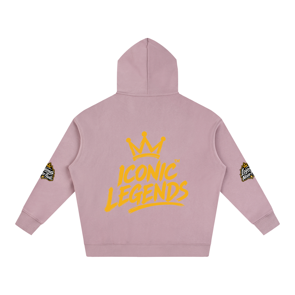 Iconic Legend - Oversize Fleeced Gold Crown Hoodie