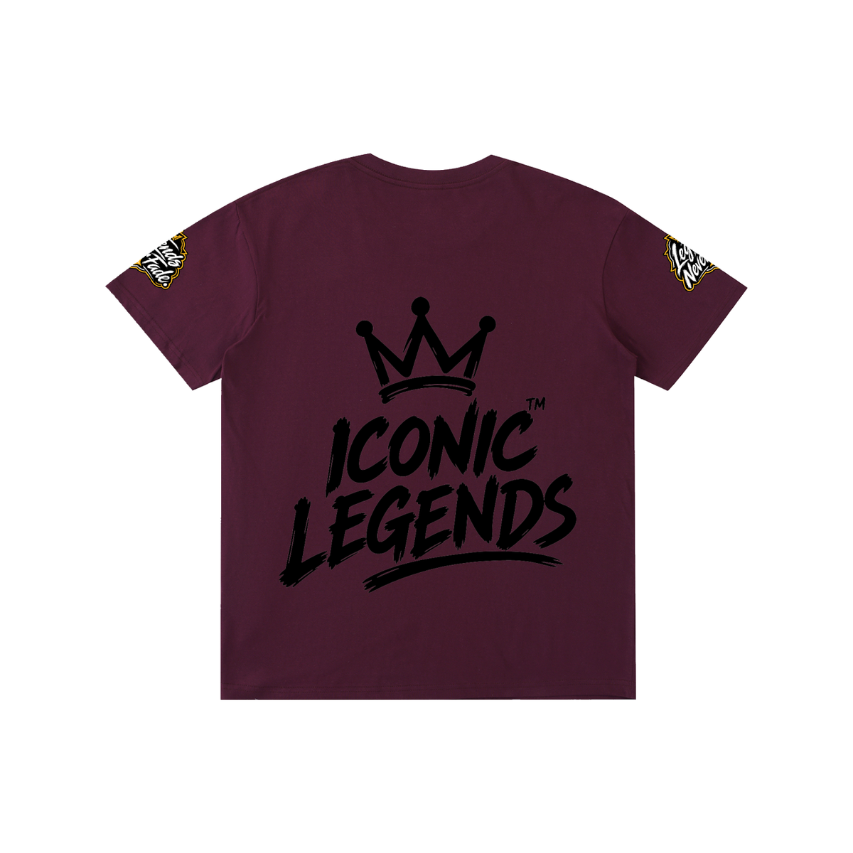 Iconic Legend - Pure Cotton Unisex Black Crown T-Shirt