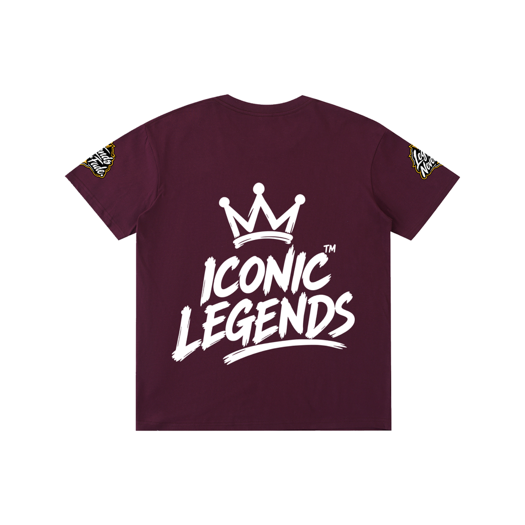 Iconic Legends- Pure Cotton Unisex White Crown T-Shirt