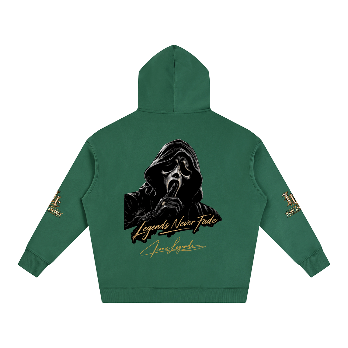 Iconic Legends - Oversized Ghostface Signature Fleeced Hoodie