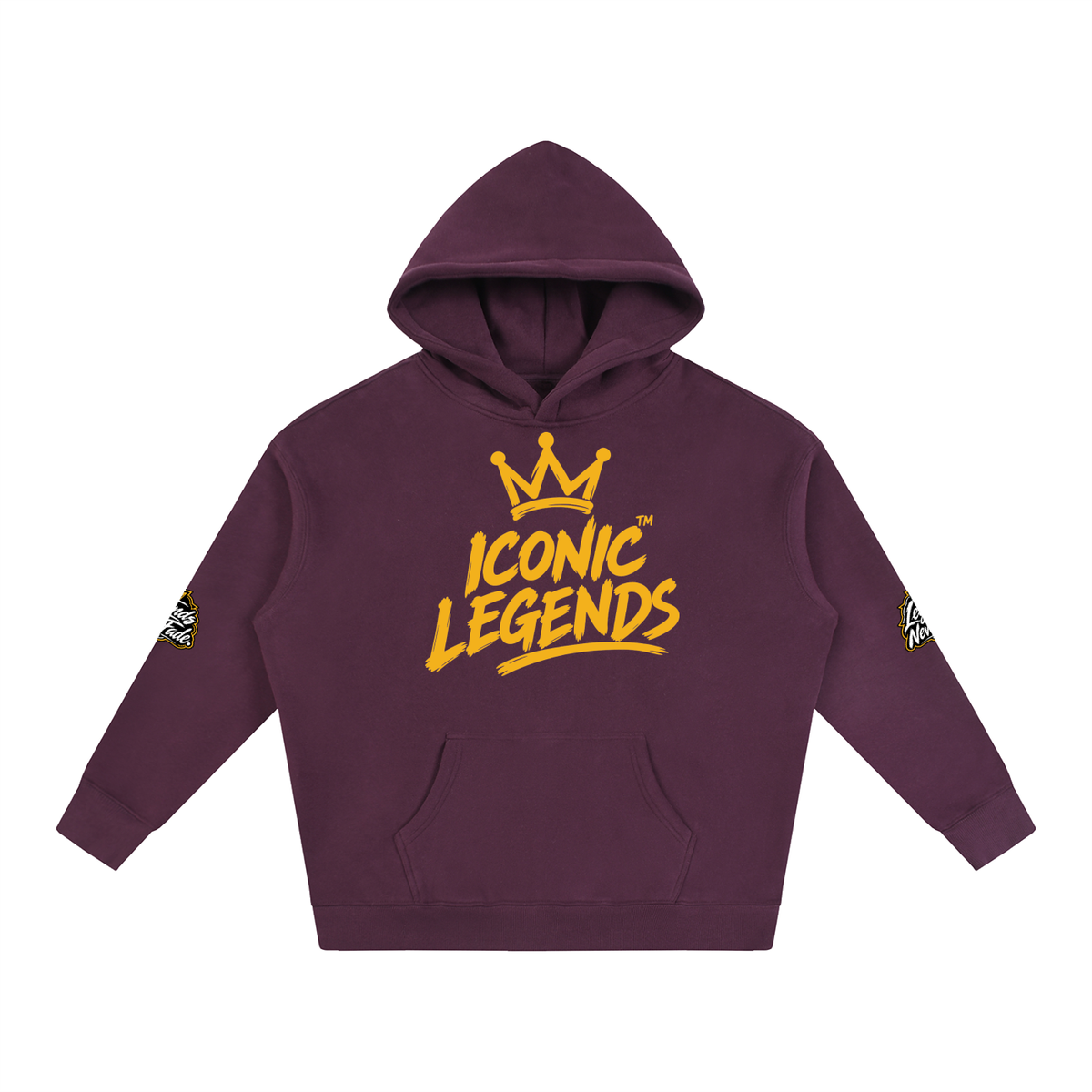 Iconic Legend - Oversize Fleeced Gold Crown Hoodie