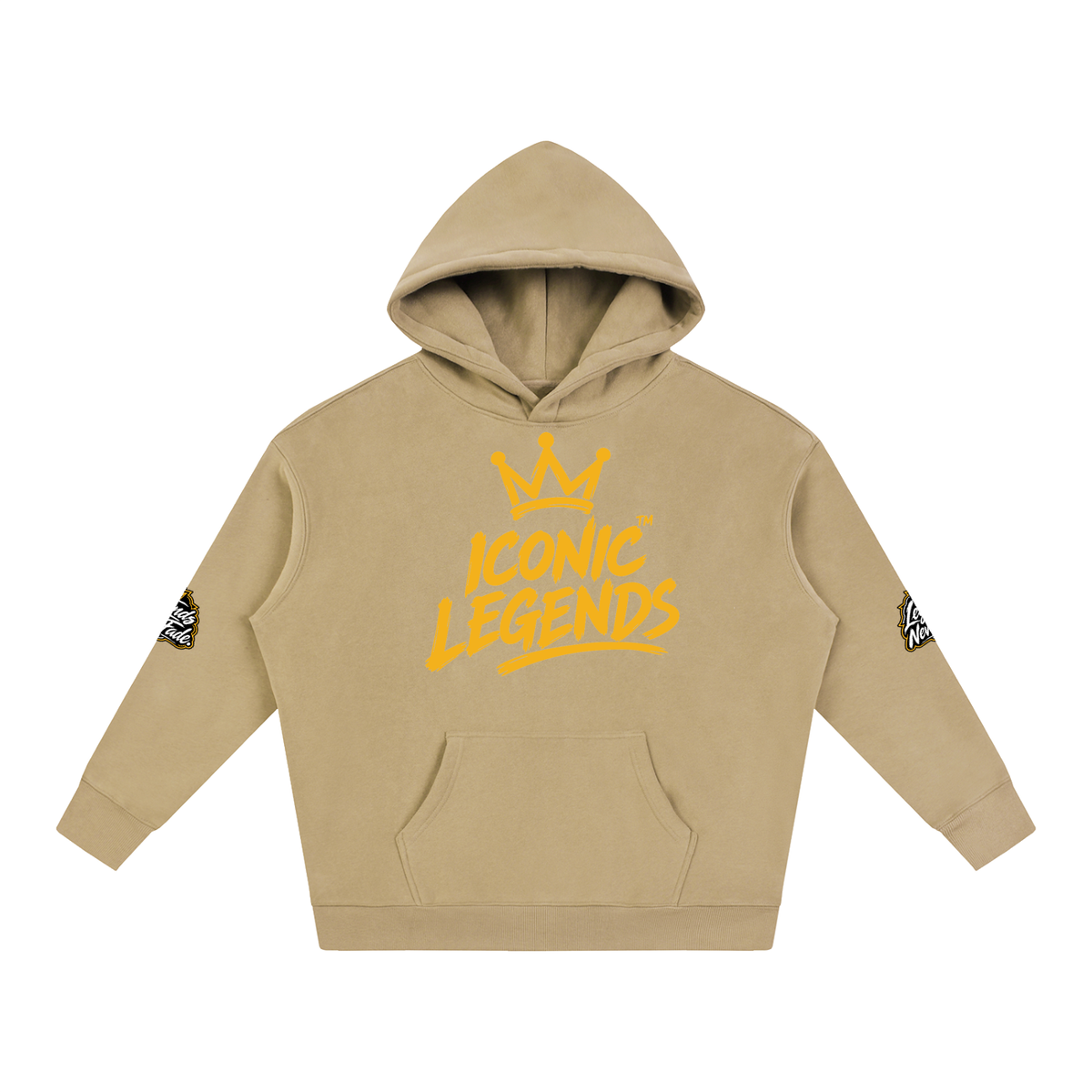 Iconic Legend - Oversize Fleeced Gold Crown Hoodie