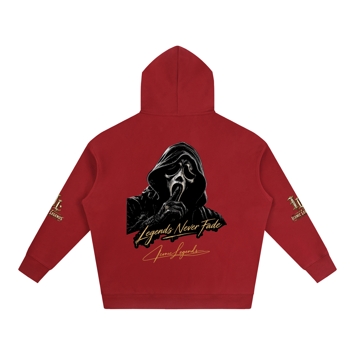 Iconic Legends - Oversized Ghostface Signature Fleeced Hoodie