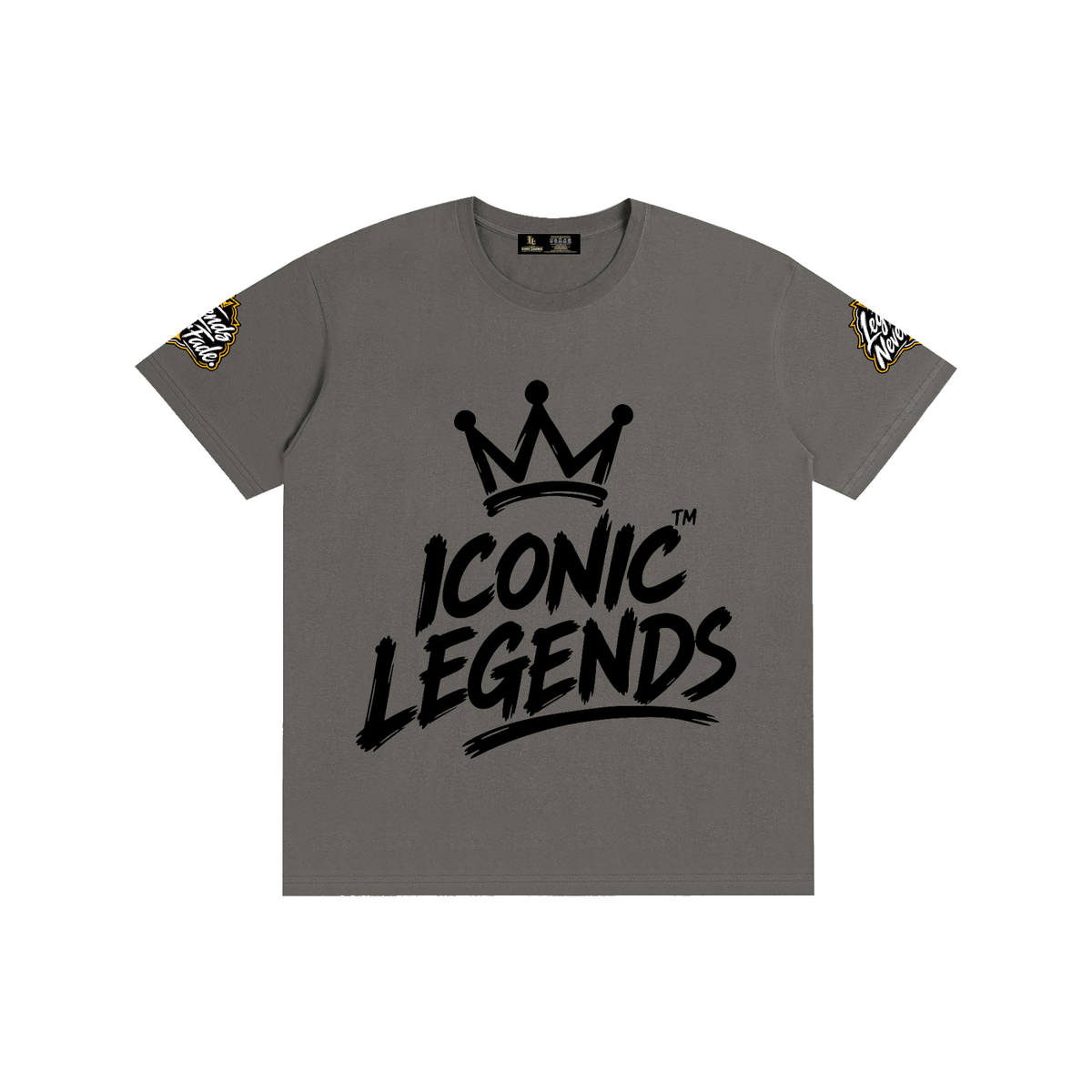 Iconic Legend - Pure Cotton Unisex Black Crown T-Shirt