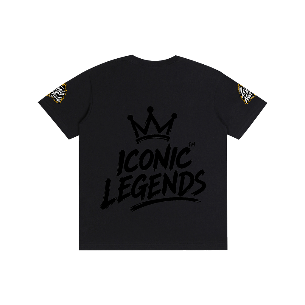 Iconic Legend - Pure Cotton Unisex Black Crown T-Shirt