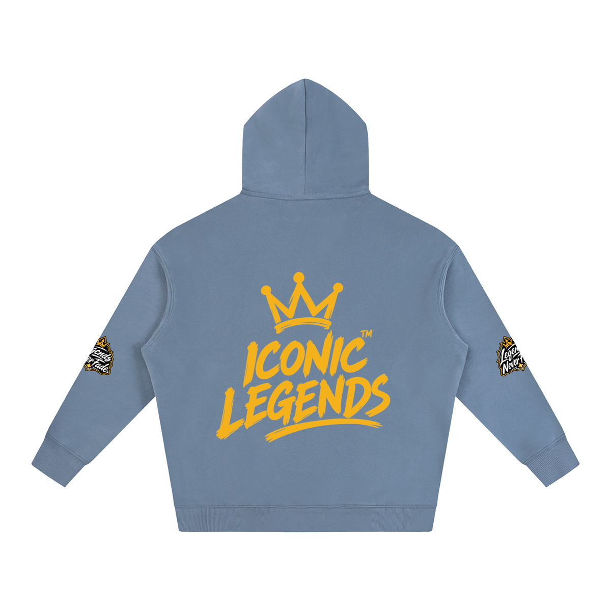 Iconic Legend - Oversize Fleeced Gold Crown Hoodie