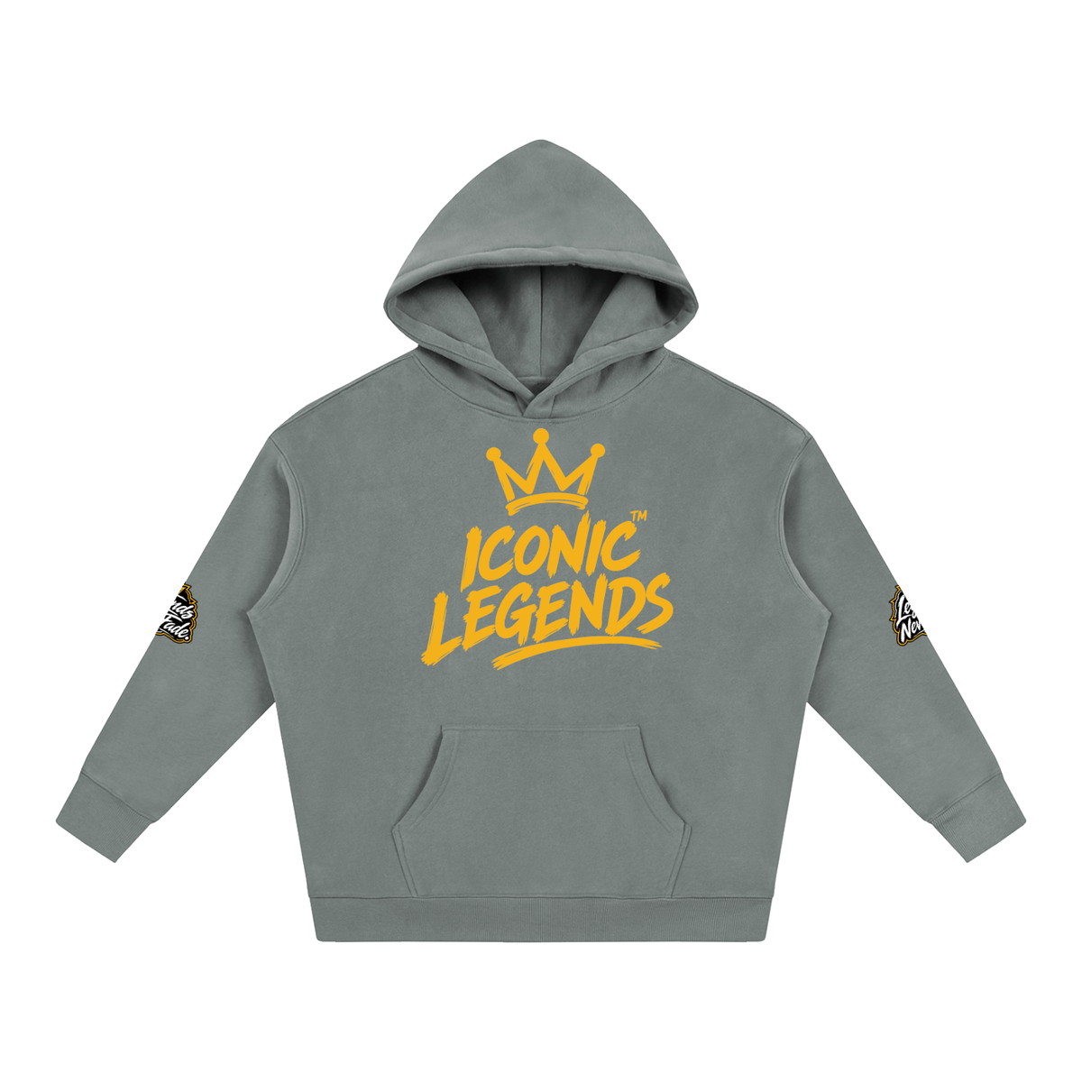 Iconic Legend - Oversize Fleeced Gold Crown Hoodie