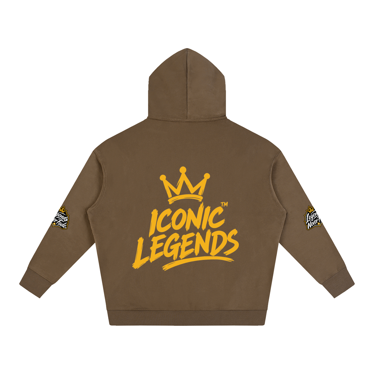 Iconic Legend - Oversize Fleeced Gold Crown Hoodie