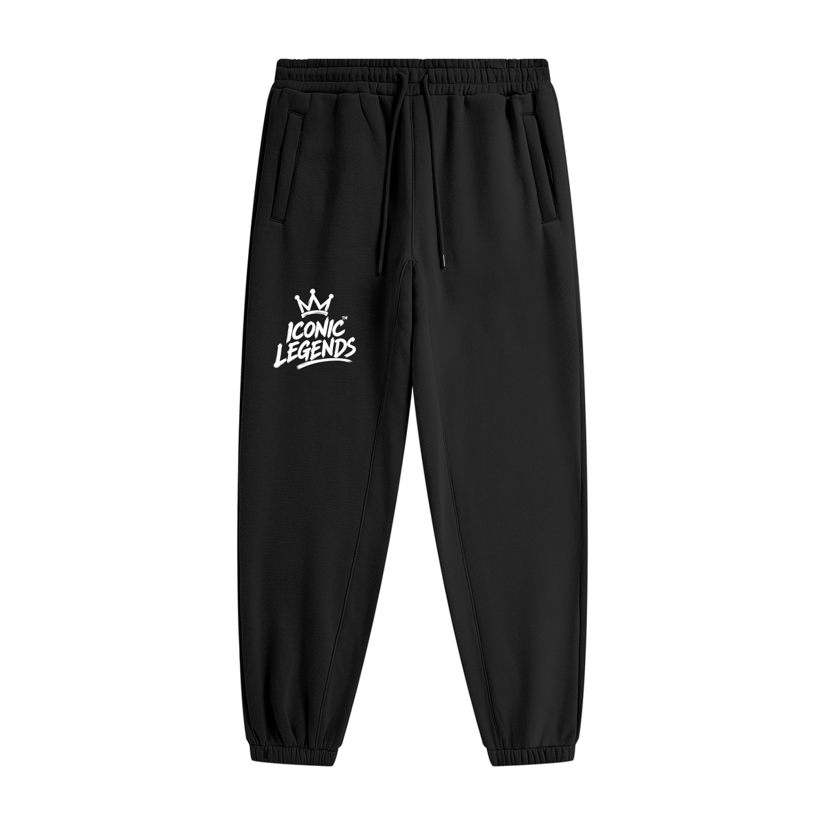 Iconic Legends - Unisex Heavyweight Fleece White Crown Joggers