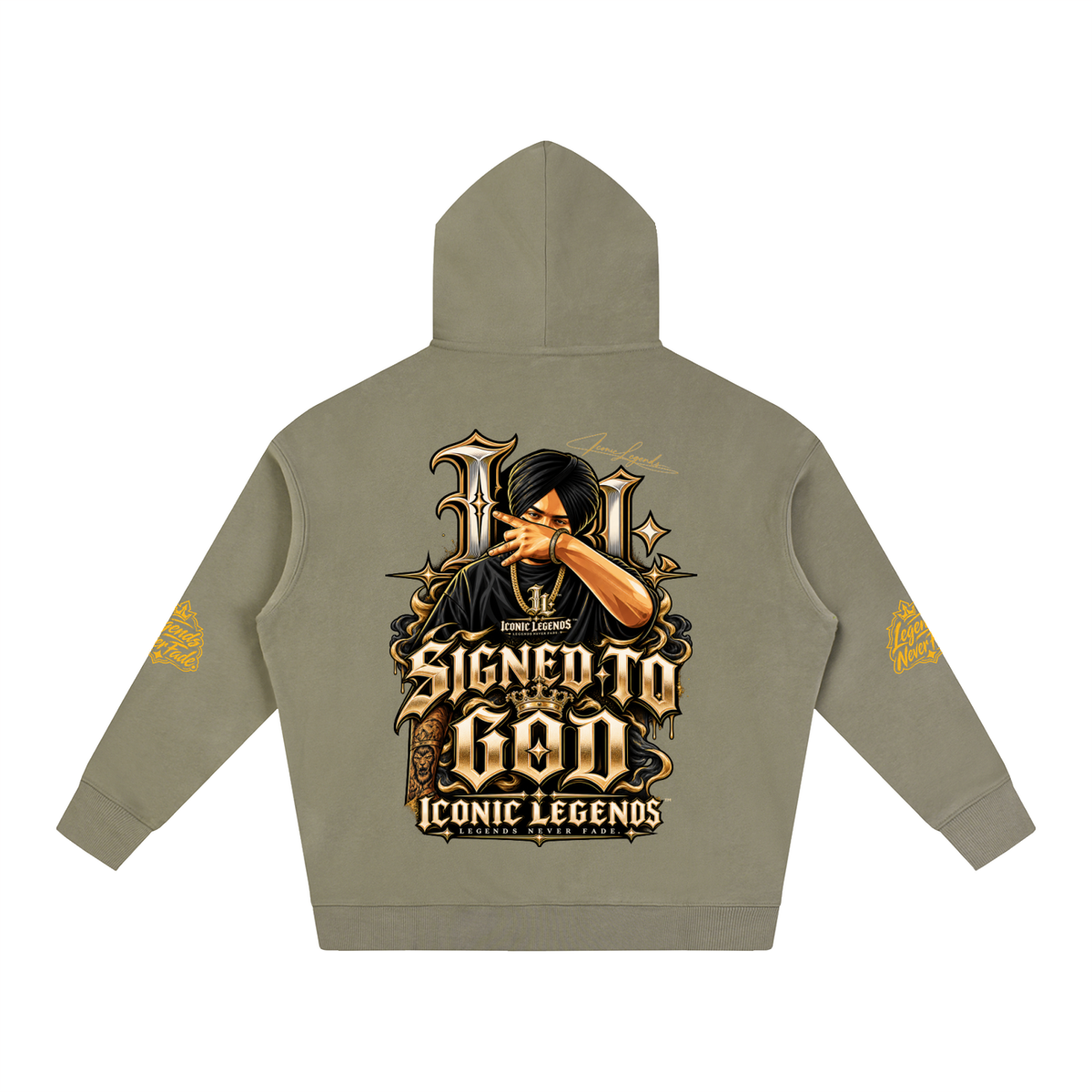 iconic Legend- Sidhu MooseWala Signed To God Hoodie