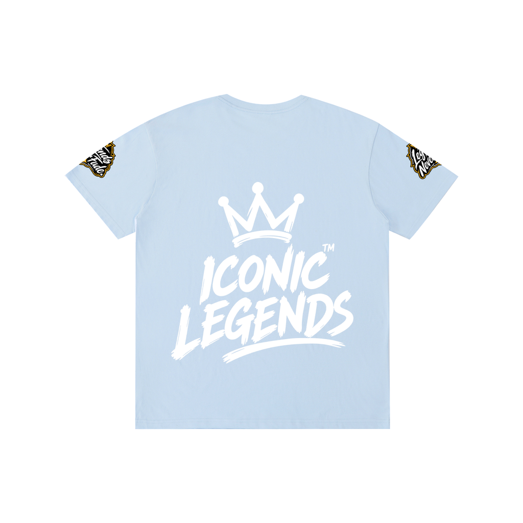 Iconic Legends- Pure Cotton Unisex White Crown T-Shirt