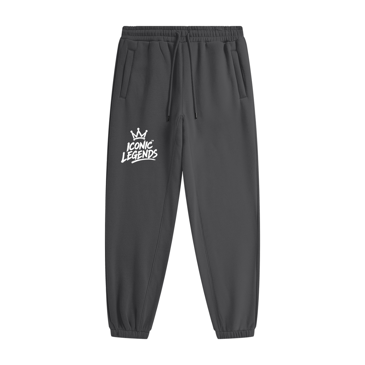 Iconic Legends - Unisex Heavyweight Fleece White Crown Joggers