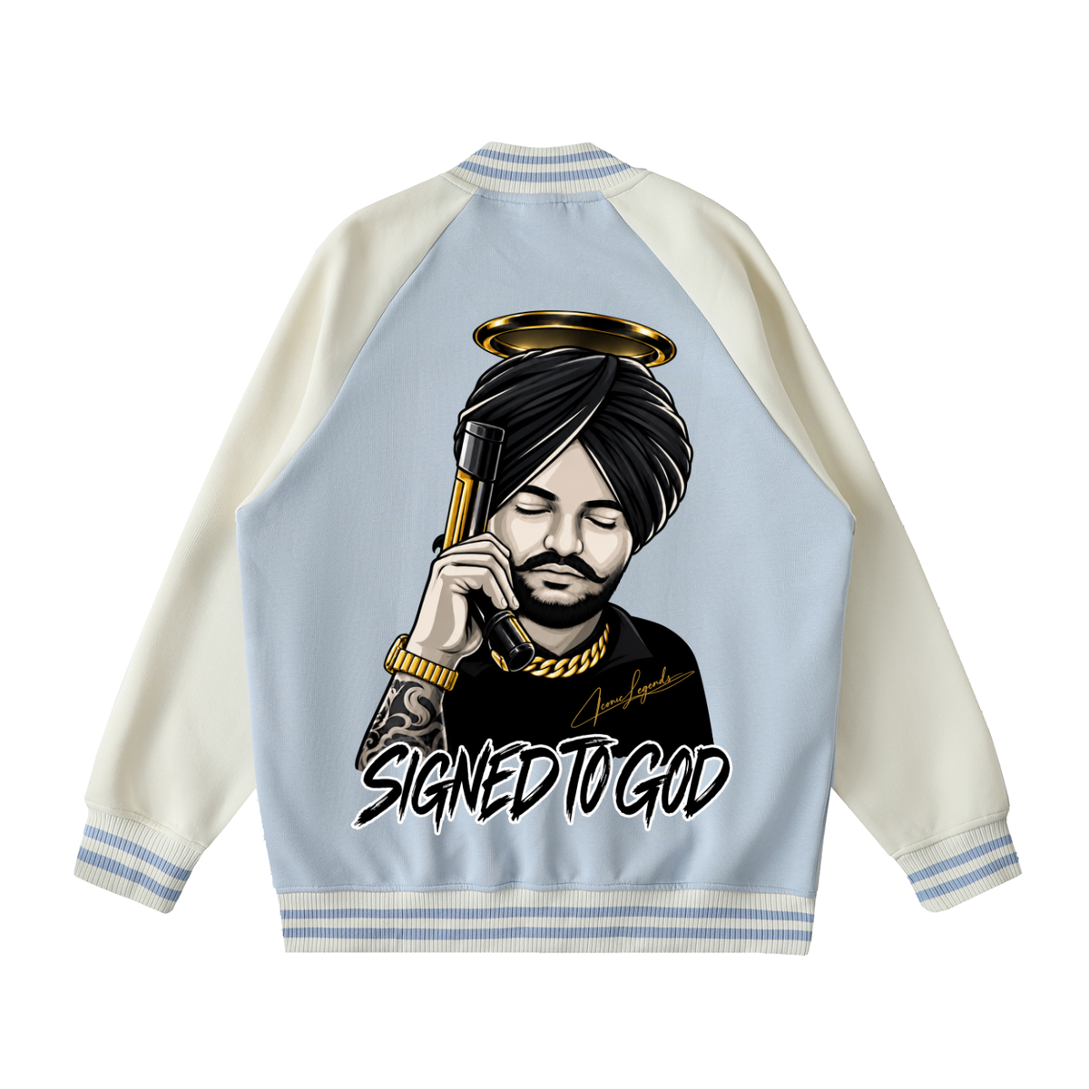 Iconic Legends - Signed To God Two Tone Raglan Sleeve Varsity Jacket