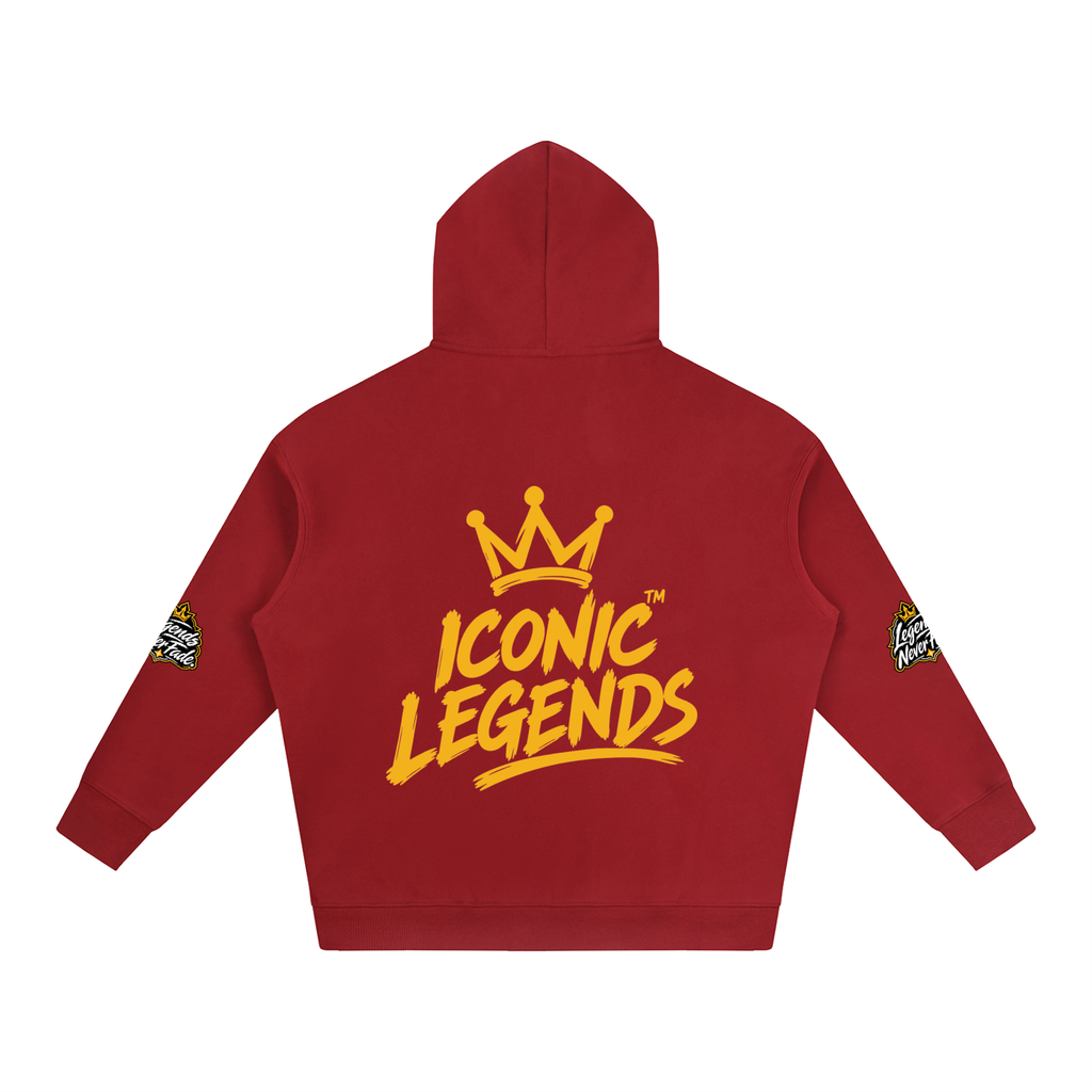 Iconic Legend - Oversize Fleeced Gold Crown Hoodie