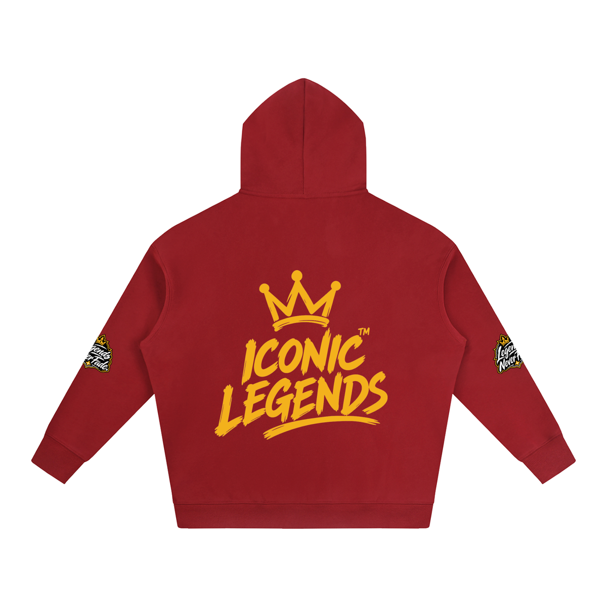 Iconic Legend - Oversize Fleeced Gold Crown Hoodie