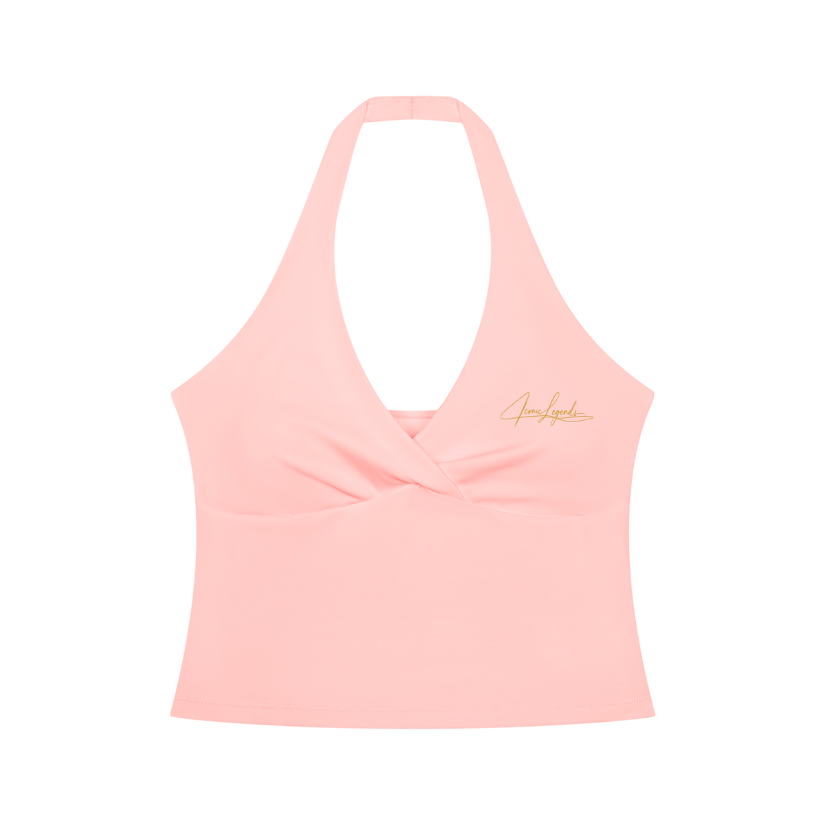 Iconic Legends Signature Women’s Ruched Halter Yoga Tank Top