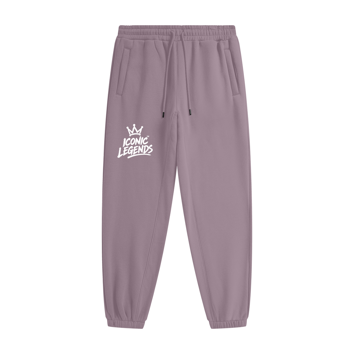 Iconic Legends - Unisex Heavyweight Fleece White Crown Joggers