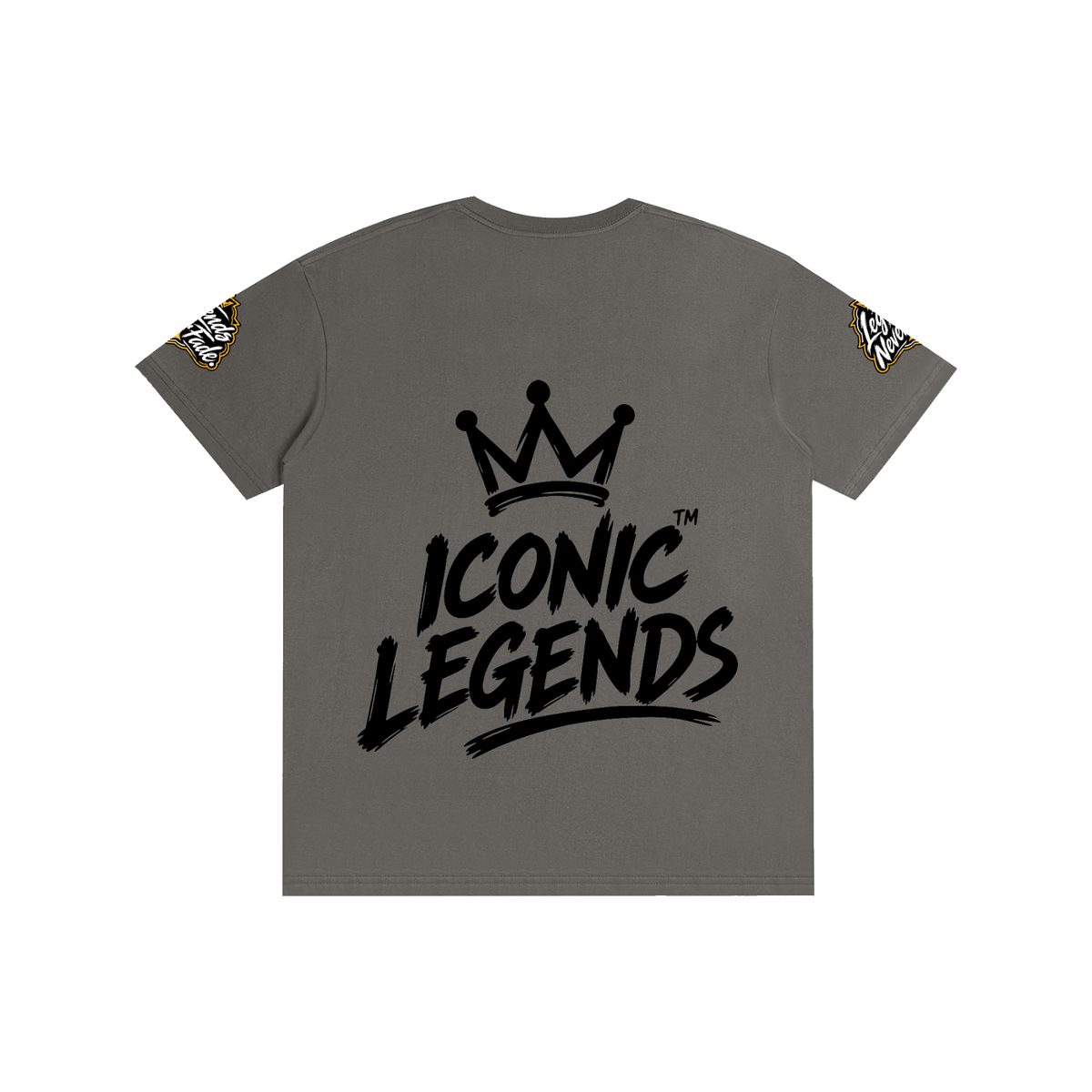 Iconic Legend - Pure Cotton Unisex Black Crown T-Shirt