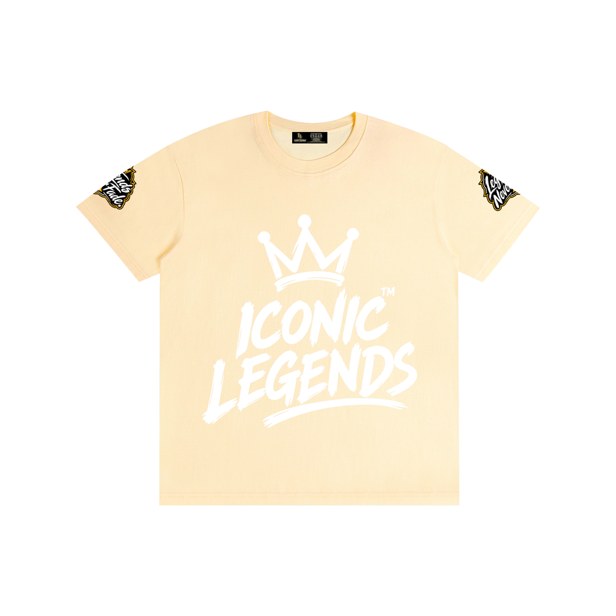 Iconic Legends- Pure Cotton Unisex White Crown T-Shirt