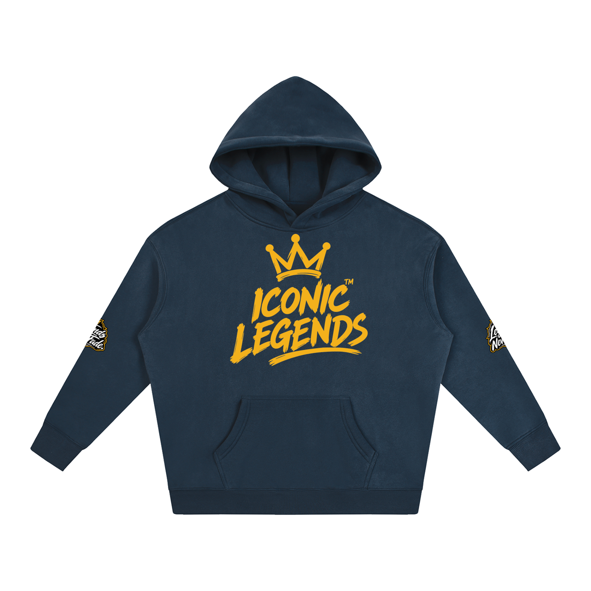 Iconic Legend - Oversize Fleeced Gold Crown Hoodie