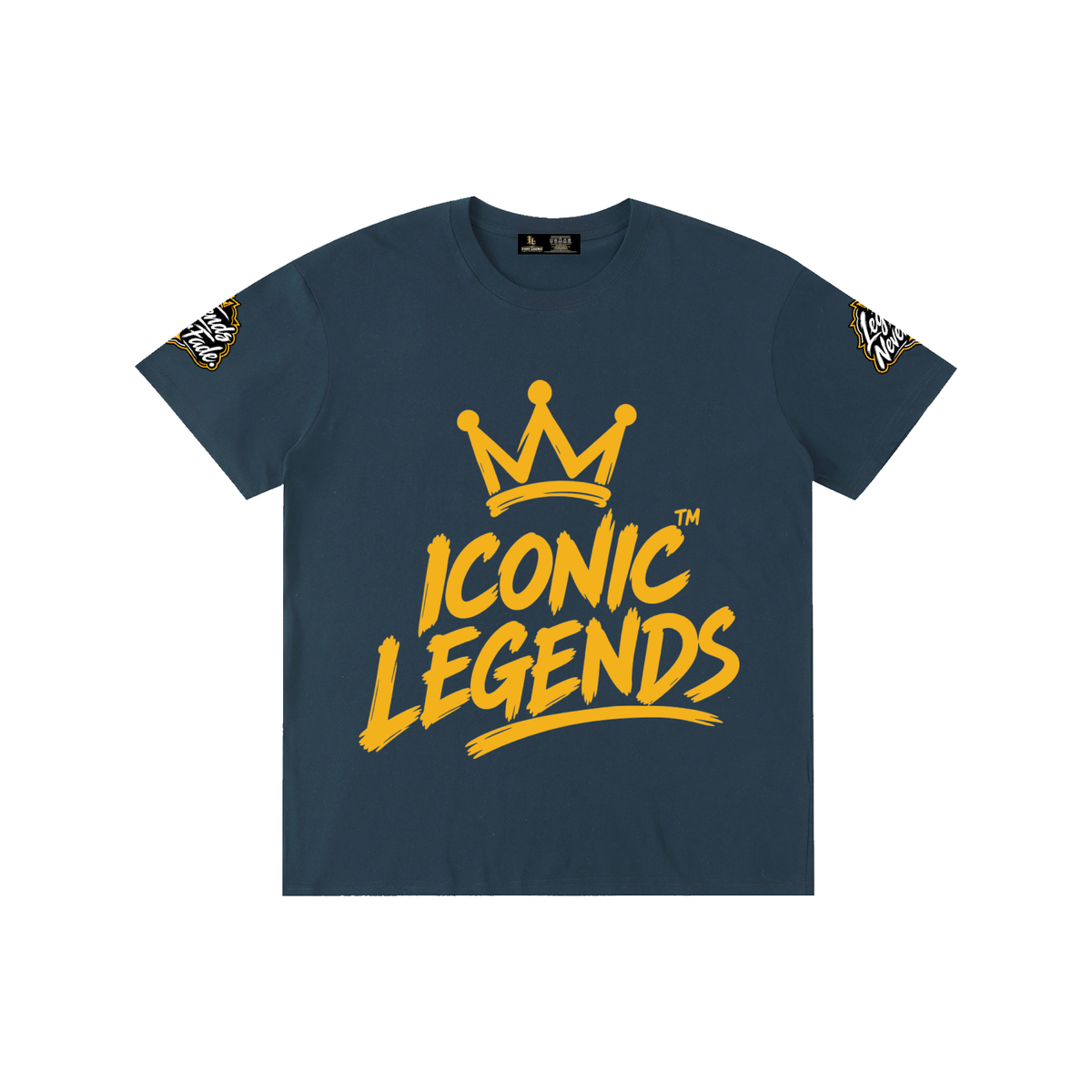 Iconic Legends - Pure Cotton Unisex Gold Crown T-Shirt