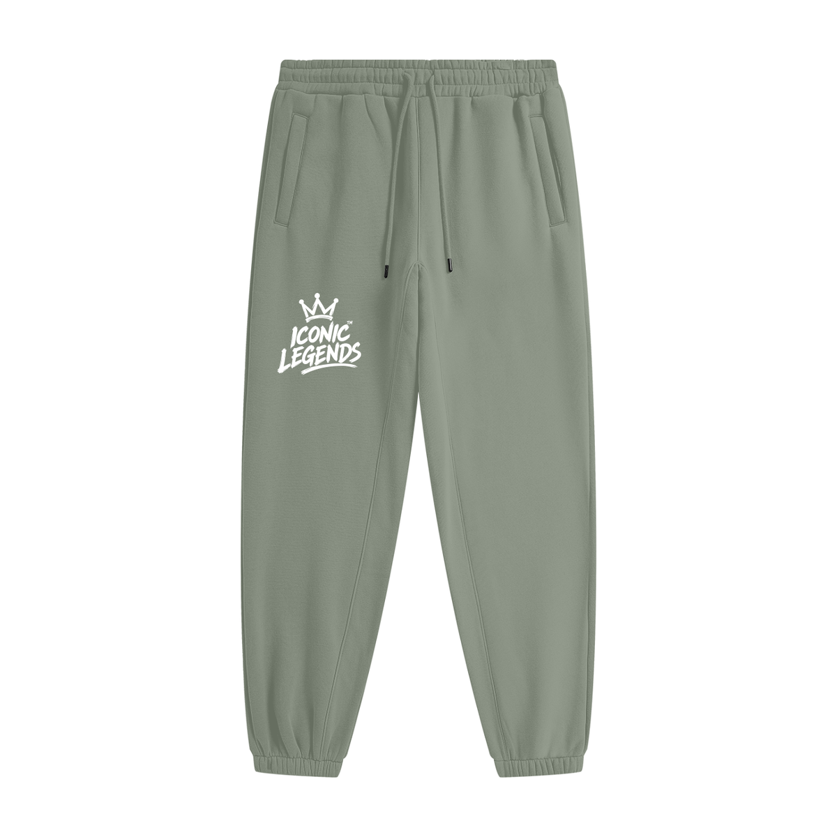 Iconic Legends - Unisex Heavyweight Fleece White Crown Joggers