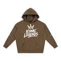 Iconic Legends - Oversize Fleeced White Crown  Hoodie