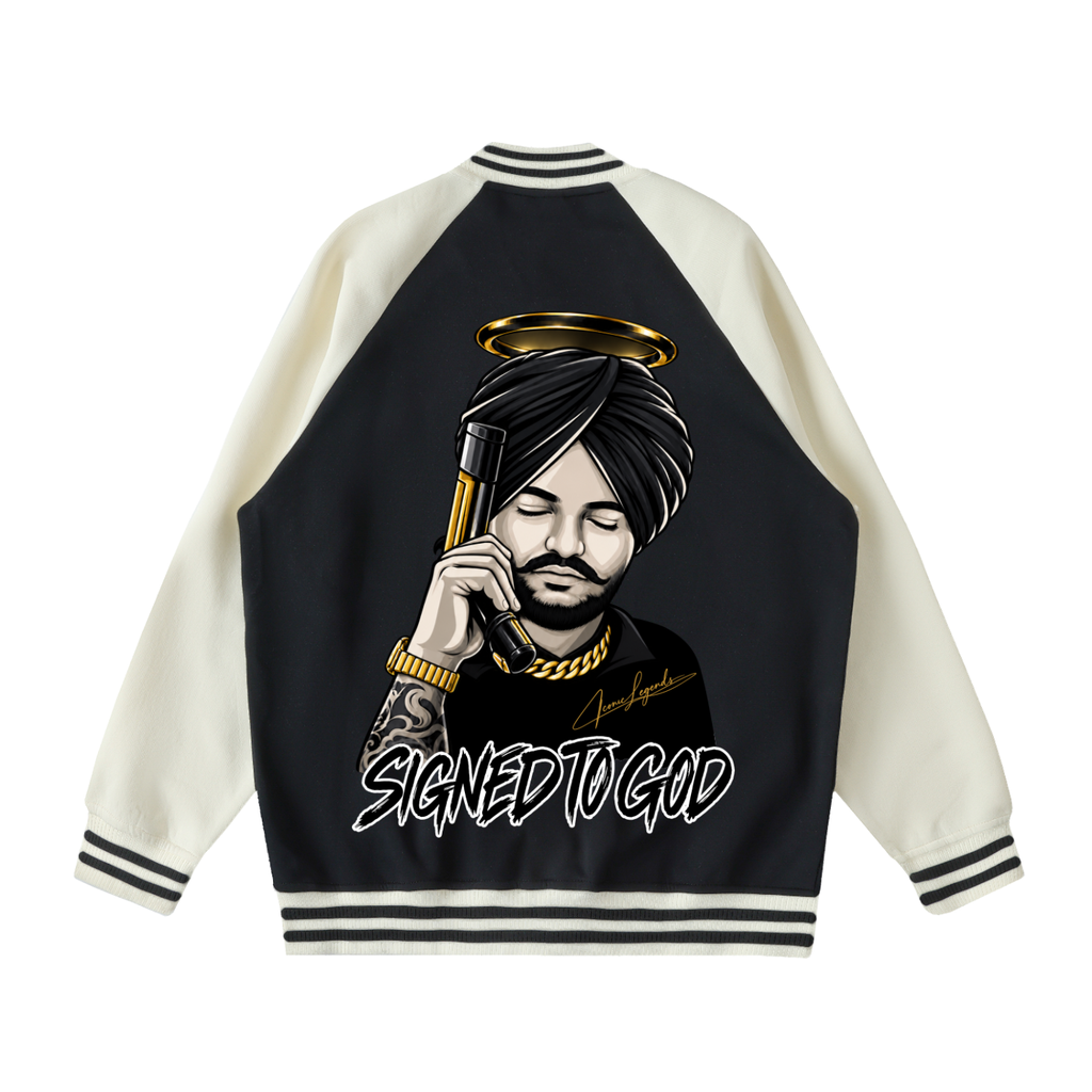 Iconic Legends - Signed To God Two Tone Raglan Sleeve Varsity Jacket