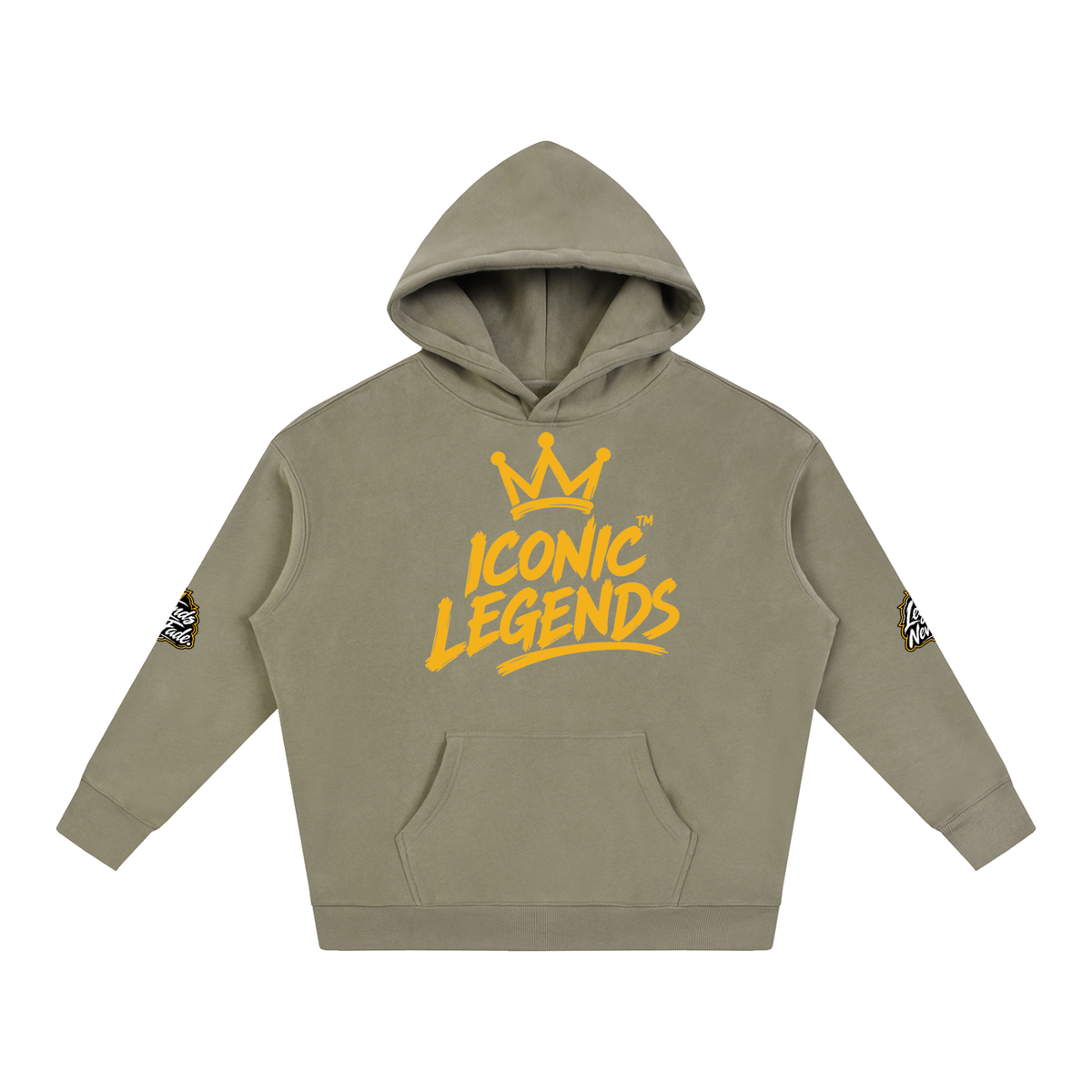 Iconic Legend - Oversize Fleeced Gold Crown Hoodie