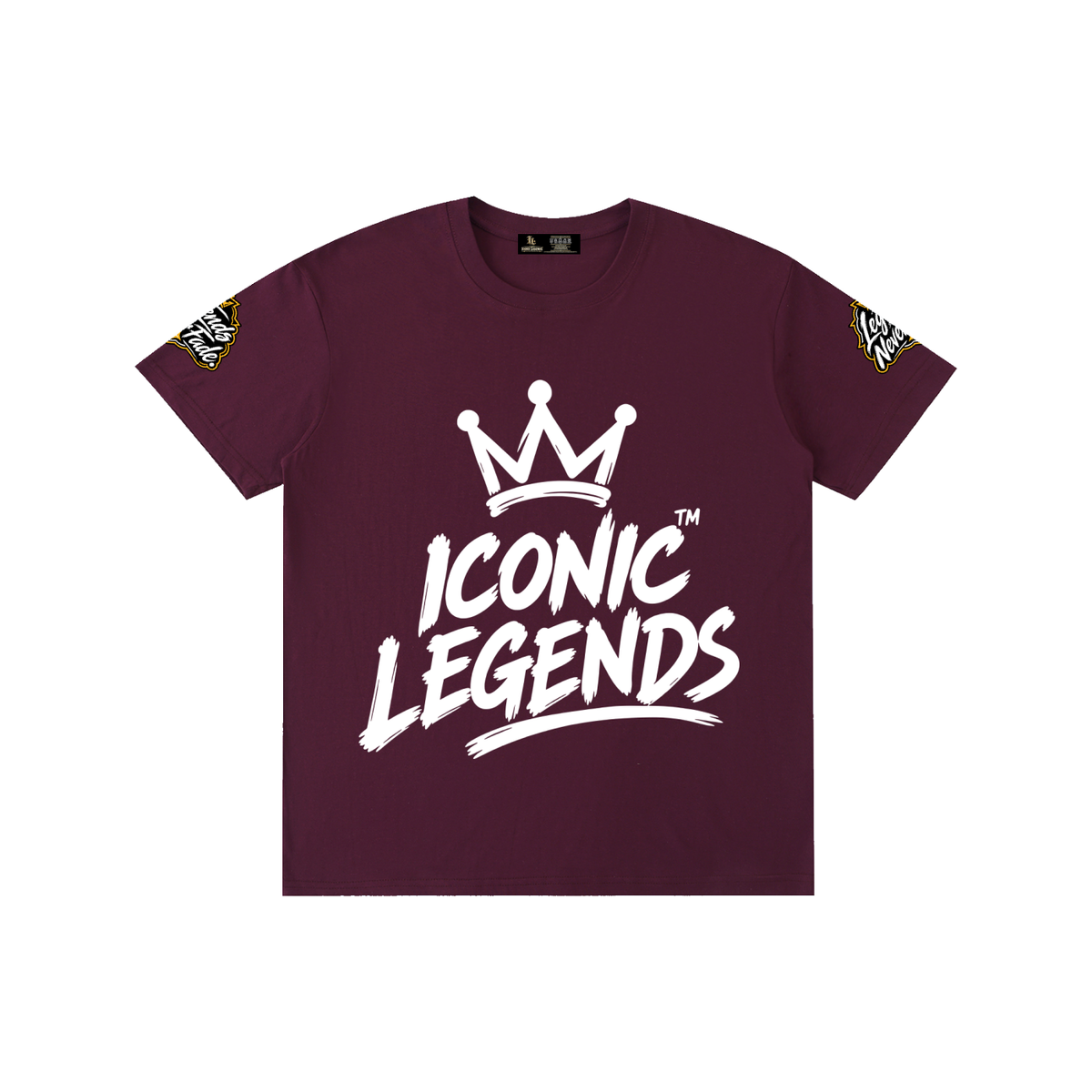 Iconic Legends- Pure Cotton Unisex White Crown T-Shirt