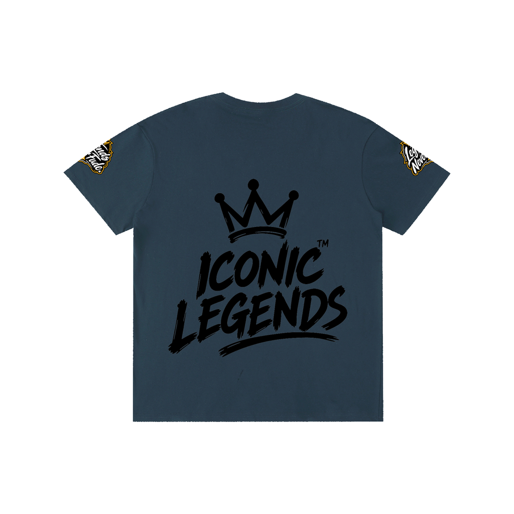 Iconic Legend - Pure Cotton Unisex Black Crown T-Shirt