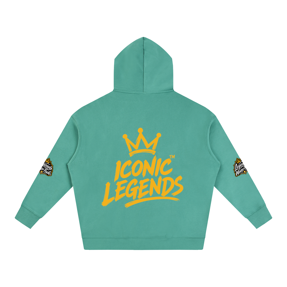 Iconic Legend - Oversize Fleeced Gold Crown Hoodie