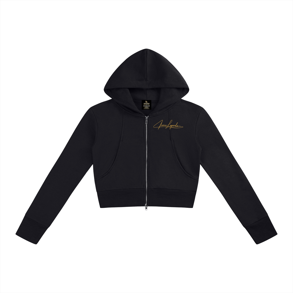 Iconic Legends - Women’s Slim Crop Full Zip Hoodie
