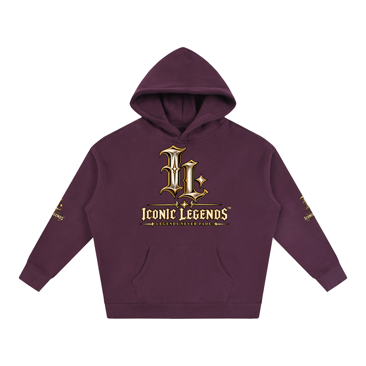 Iconic Legends - Oversized Ghostface Signature Fleeced Hoodie
