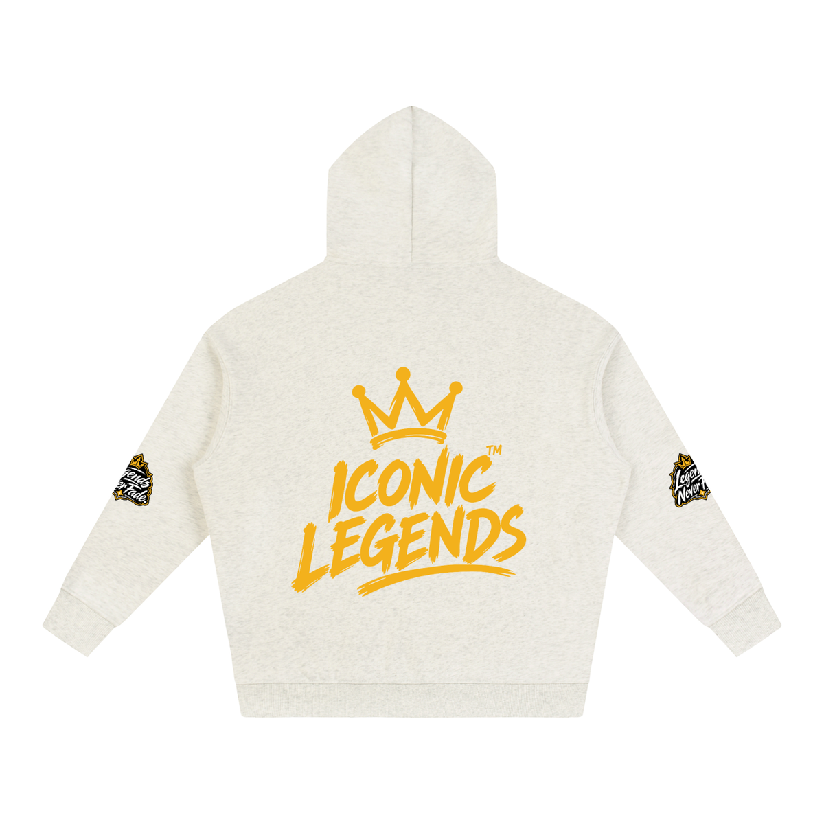 Iconic Legend - Oversize Fleeced Gold Crown Hoodie