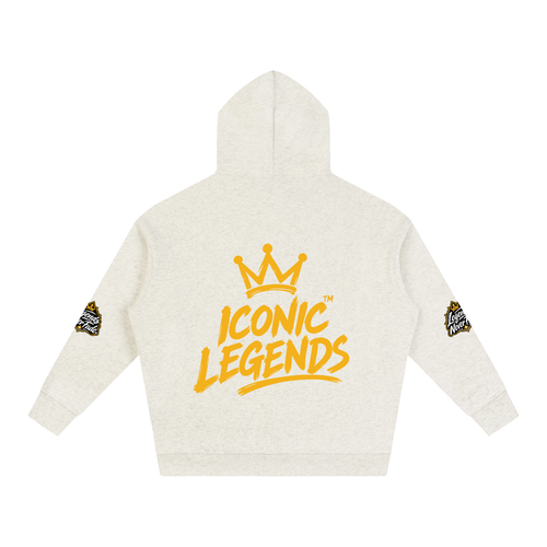 Iconic Legend - Oversize Fleeced Gold Crown Hoodie