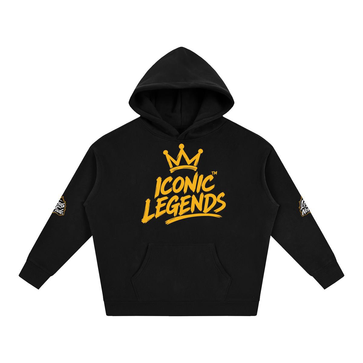Iconic Legend - Oversize Fleeced Gold Crown Hoodie