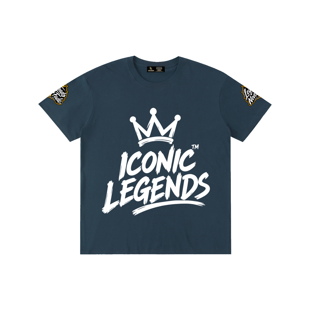Iconic Legends- Pure Cotton Unisex White Crown T-Shirt