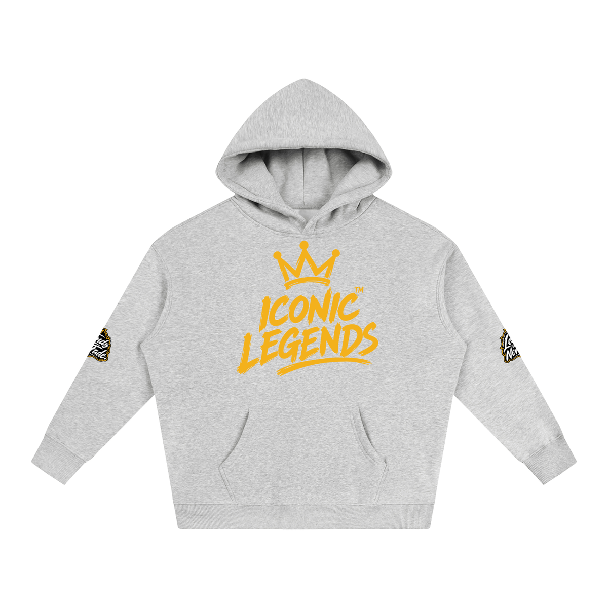 Iconic Legend - Oversize Fleeced Gold Crown Hoodie