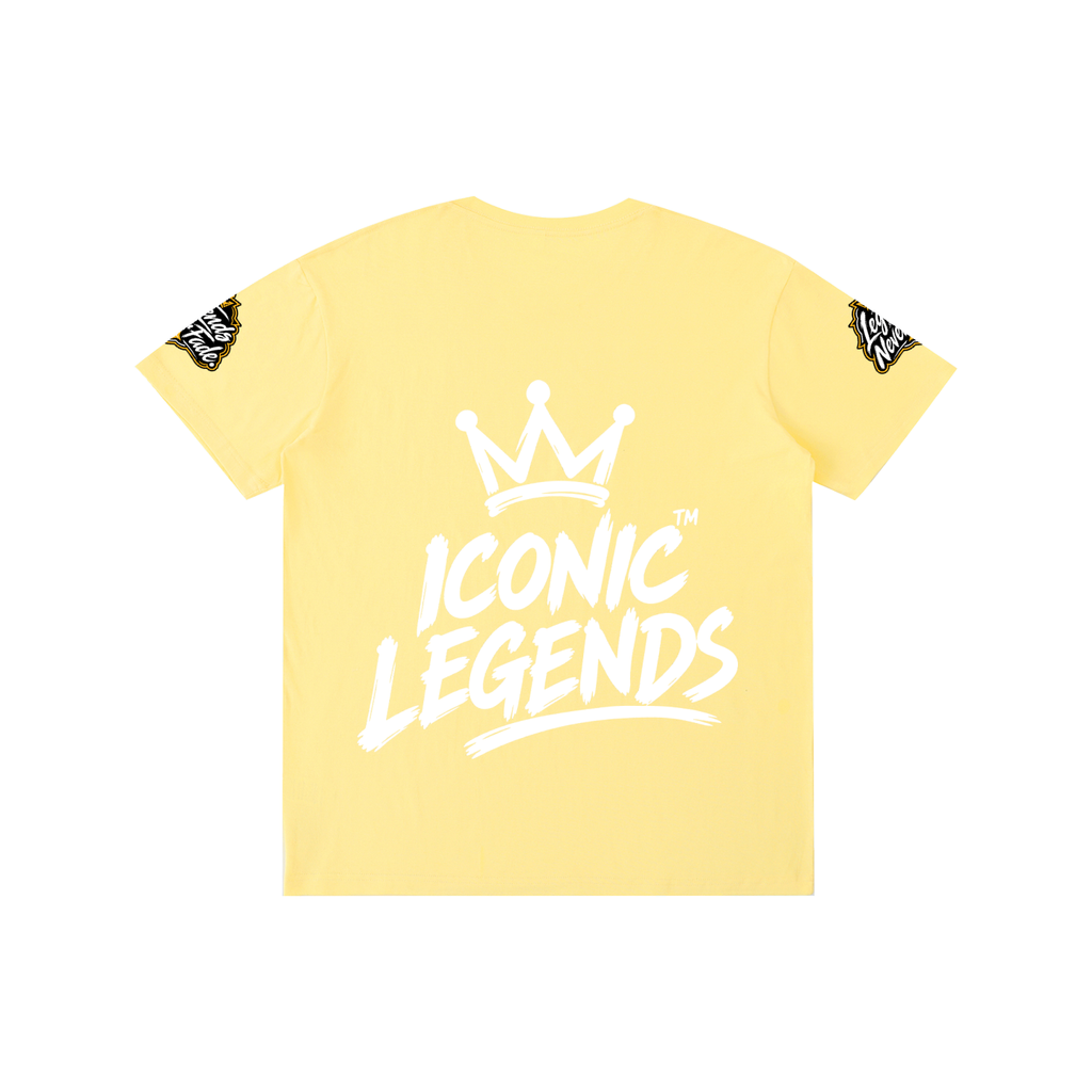 Iconic Legends- Pure Cotton Unisex White Crown T-Shirt