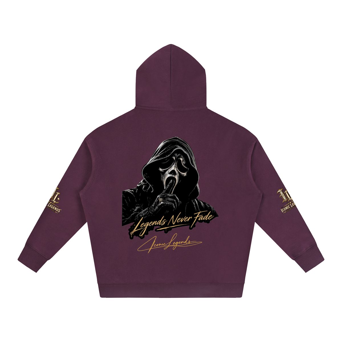 Iconic Legends - Oversized Ghostface Signature Fleeced Hoodie